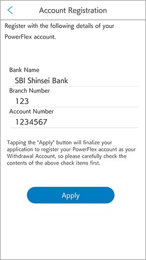 Registering PowerFlex Bank Account