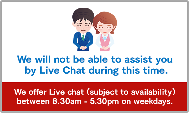 We will not be able to assist you by Live Chat during this time. 